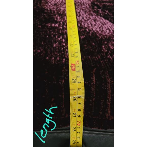 Orvis Sweater Women Sz. M Chenille Ribbed Tunic Length Plum Purple Cozy/Relaxed - Picture 8 of 10